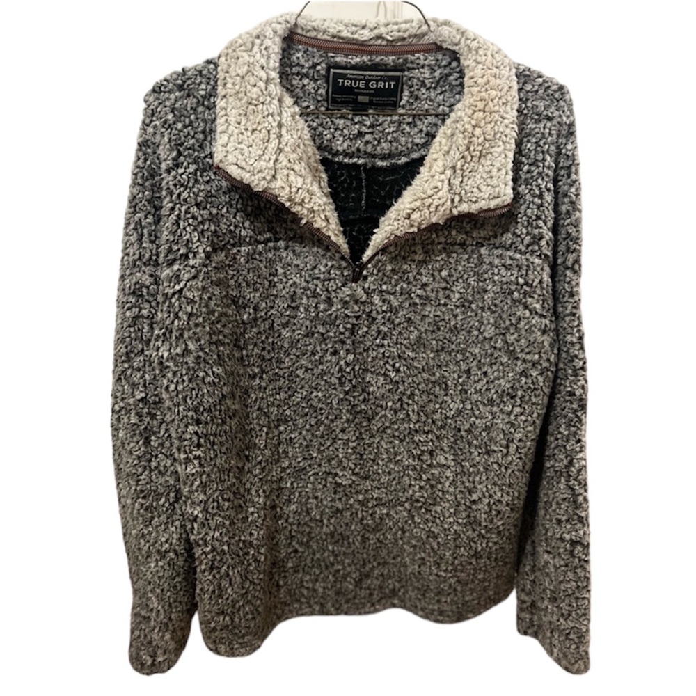 TRUE GRIT • The Original Frosty Tipped Pile 1/2 Zip Pullover